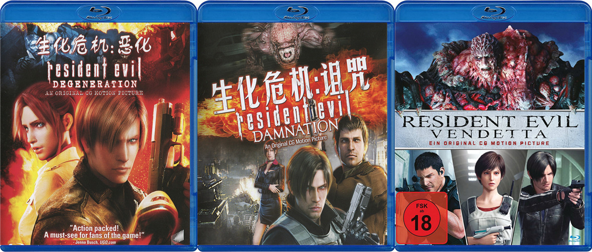 动画《生化危机cg动画电影三部曲》bdbox蓝光碟 blu-ray - 倾城动漫